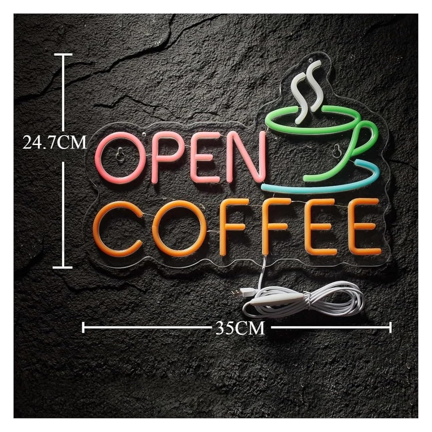 ネオンサイン COFFEE OPEN コーヒー オープン ネオン管 照明 店舗装飾