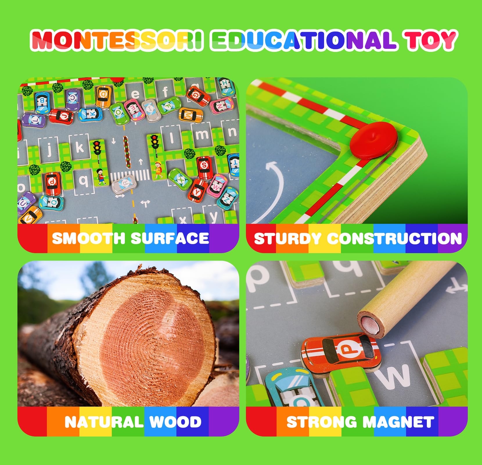 Jouet Montessori Alphabet Labyrinthe Magnétique 3-6 Ans Jeux Éducatif Cadeau Enfant