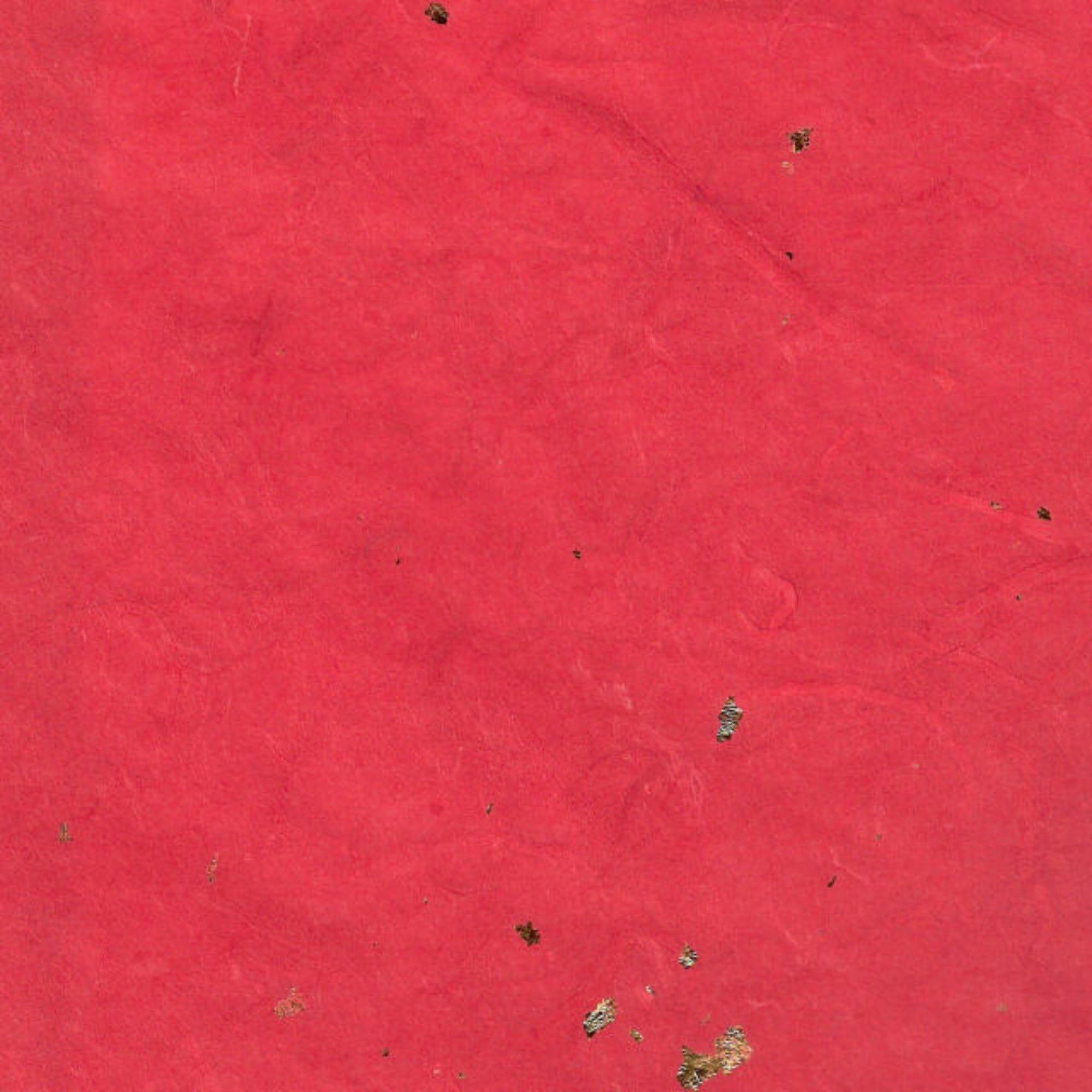 Red with Gold Flecks Handmade Silk Paper (27gsm) - Large Sheet 50 x 70 cm (20 x 28 inches)