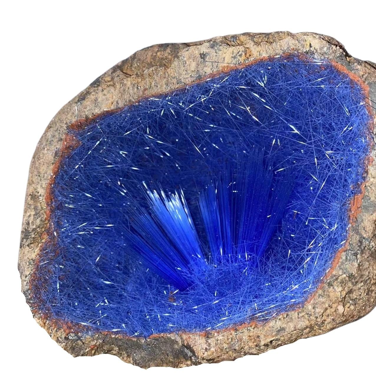 AARTERZZA 1pc 1.5-1.6kg Azurite for Decoration Crystal Quartz Goethite Multiple Ore Symbiotic Clusters