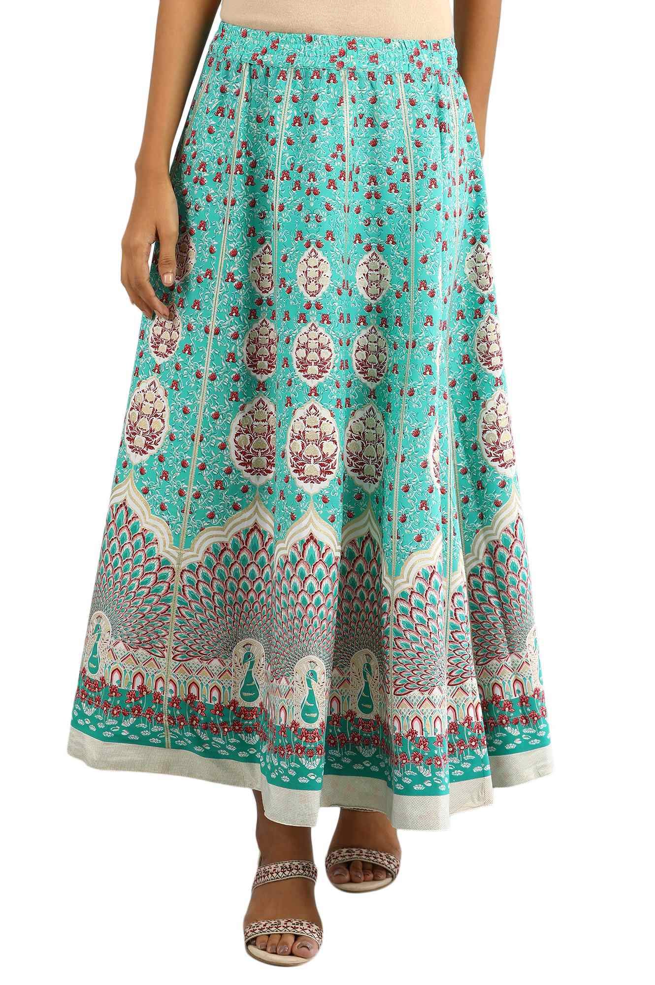 aurelia Printed Strechable Maxi Skirt for Women-picture-25