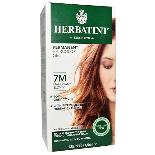 Miniatura 1 de Herbatint, Gel permanente para teñir el cabello, 7M, rubio caoba, 4.56 fl oz (4.6 fl oz) - 2 piezas