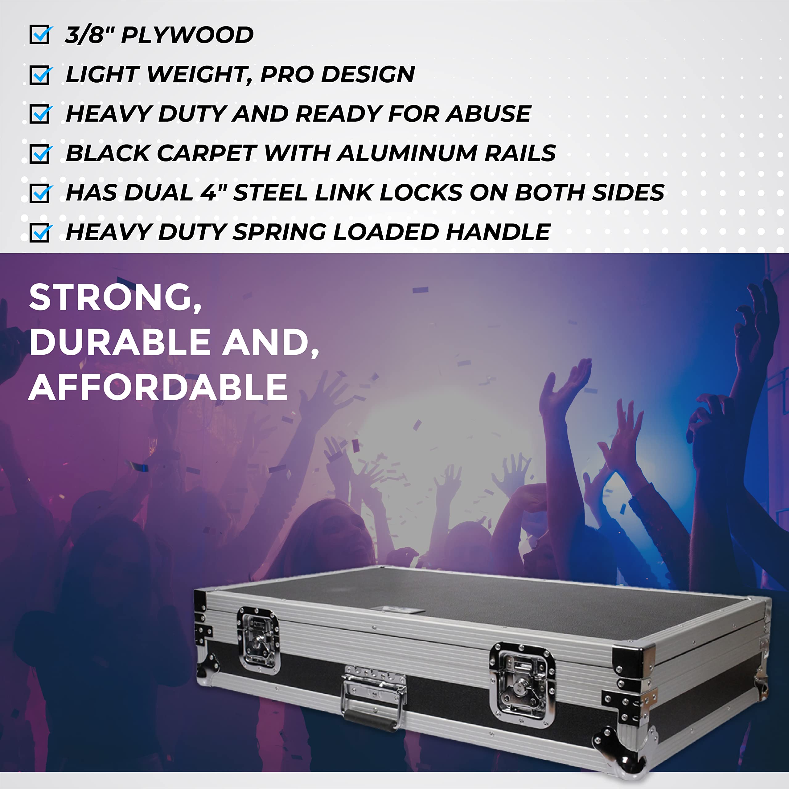 Seismic Audio - Pedal Board Case ATA 34" Storage Rack