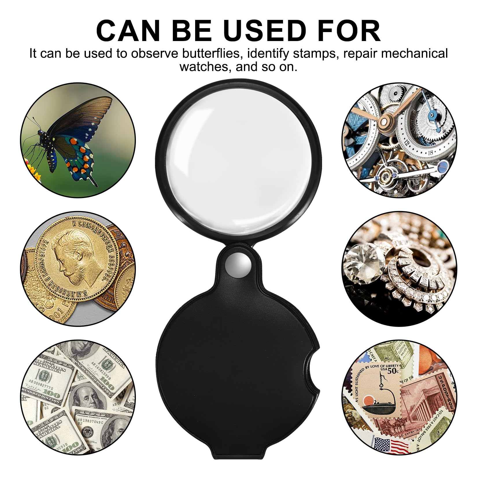 Lente Di Ingrandimento Con Luce Lente D'Ingrandimento 5X-20X Con Luce LED - Portatile Ricaricabile Per Lettura E Hobby Luce Led Ricaricabile - Foto 2