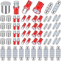 Vista 8 de Frienda Kit de bombillas LED para coche, 70 piezas, luz interior, luz de matrícula, azul