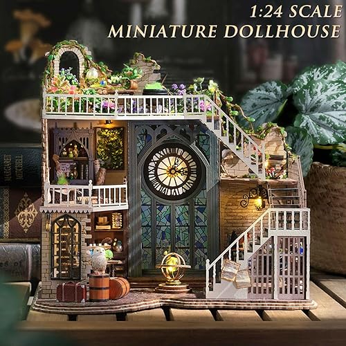 Miniatura 3 de TuKIIE Kit de muebles de casa de muñecas en miniatura, inspirado en Vinstage, a escala 124, accesorios para casa de muñecas de madera, a prueba de