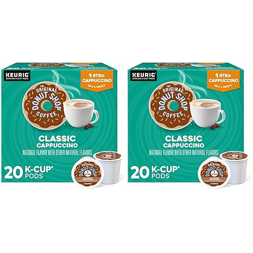 The Original Donut Shop -Step Classic Cappuccino,Keurig -Serve K-Cup Pods,20 Count (Pack of 2)