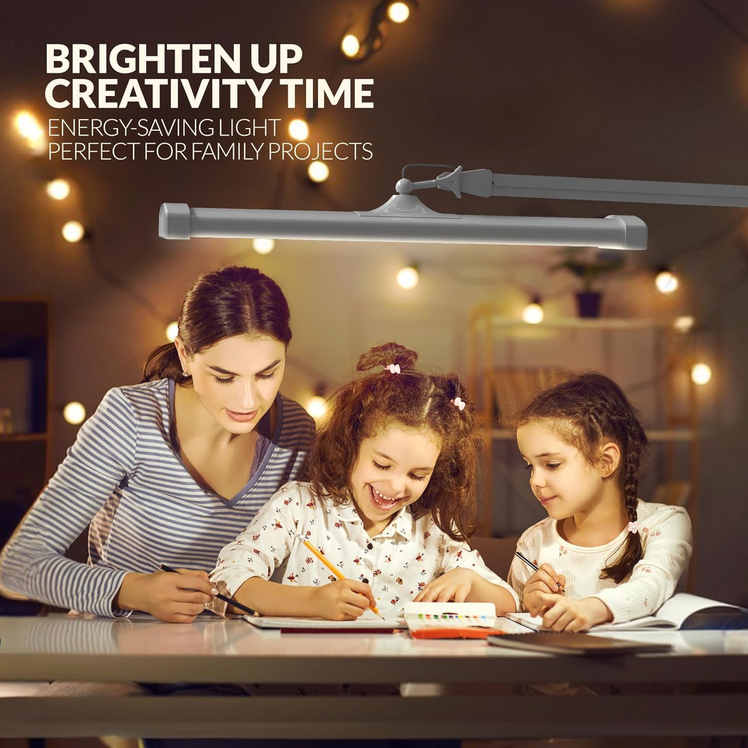 2300 Lumens Ultra Bright LED Desk Lamp – Professional Eye Care Task Light 5 Level Adjustable Brightness & Color Temperature, for Home Office, Architecture, Beauty (CCT, Dimming, White)