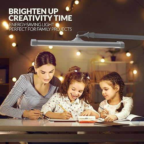 Miniatura 3 de AZARPIXEL Lámpara de escritorio LED profesional de 2,300 lúmenes, potente y superbrillante, brillo y color ajustable, luz de tarea para el hogar,