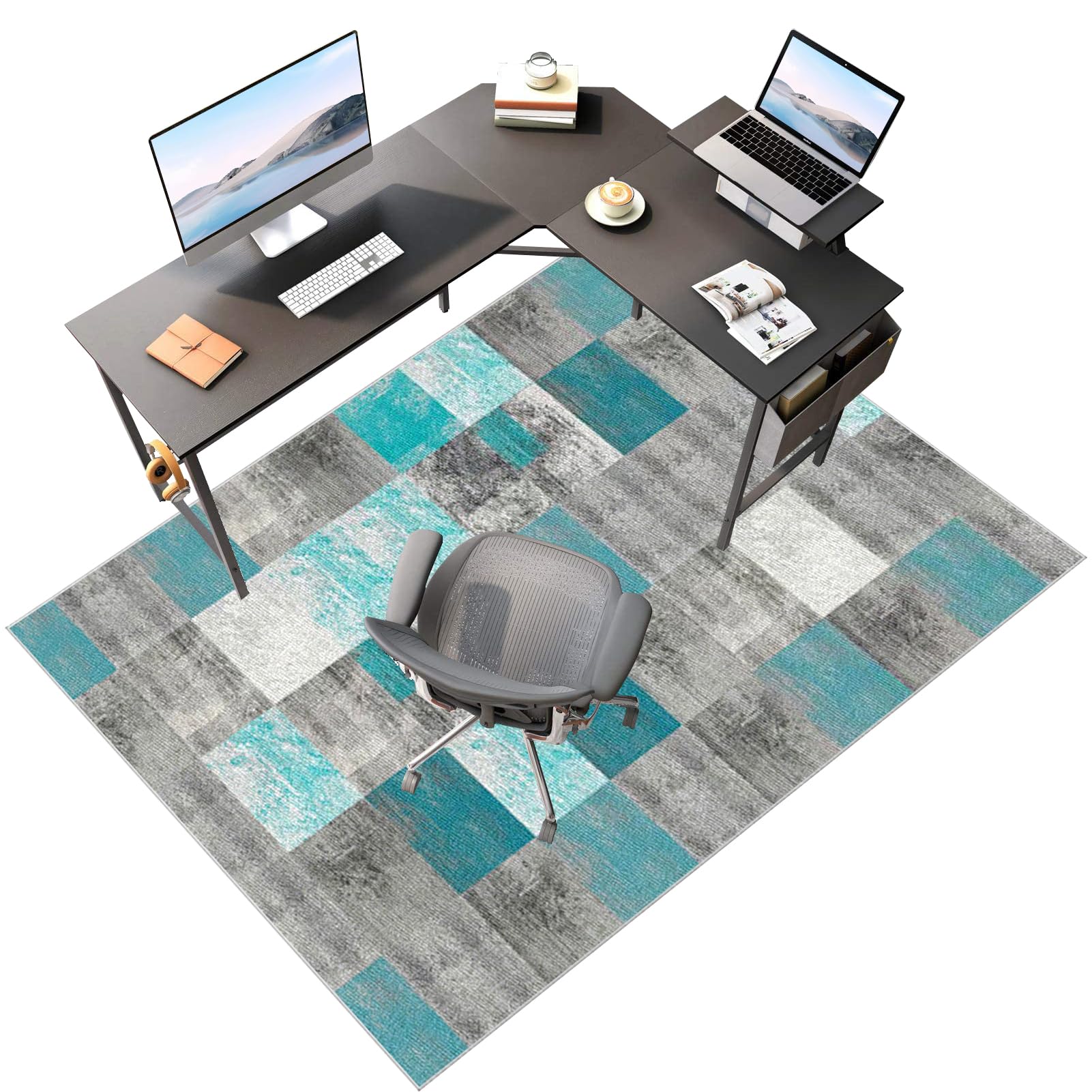 Tappeto per Sedia Ufficio Gaming, Alfombrilla de Protección para Suelos Duros, Tappetino per Sedia da Ufficio, Sedia Protettiva Multiuso per la Casa Tappeto per Pavimenti in Laminato 120 x 160 cm