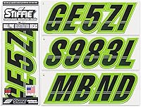 Vista 33 de Stiffie Techtron Vino/Negro 7,6 cm Adhesivos para Registro de Barcos y Motos Acuáticas • Pegatinas de Números y Letras