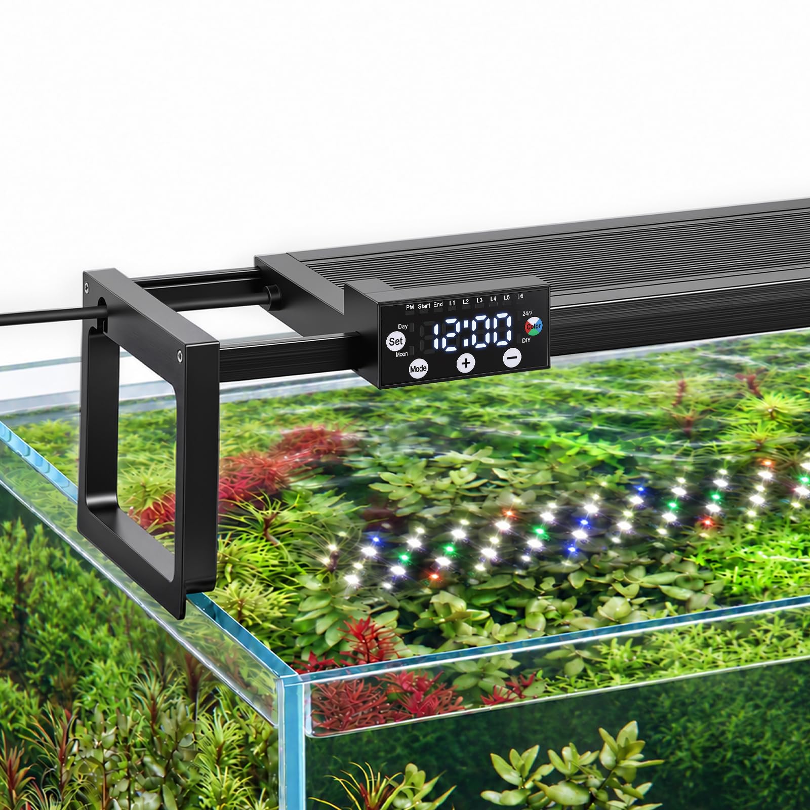 hygger LED Aquarium Light, 24/7 Full Spectrum Fish Tank Light with Timer
