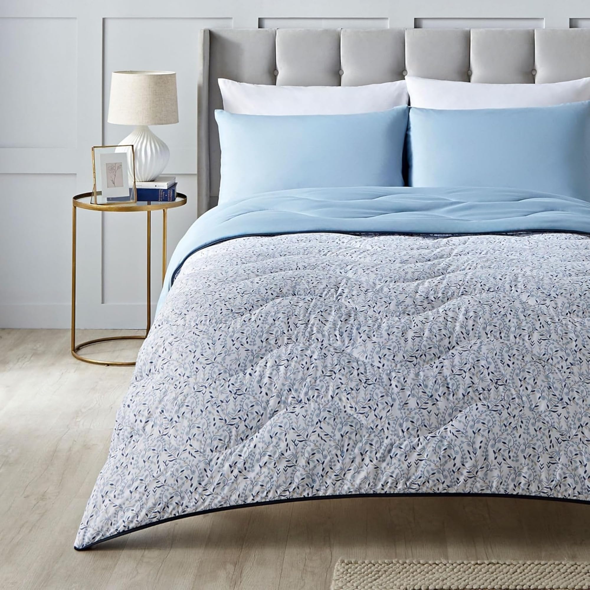 Night Lark Coverless Duvet and Pillowcase Set, Spring Summer Collection – 6 Tog Coverles...