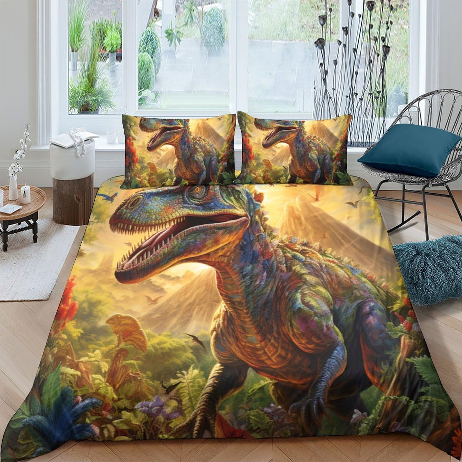 Housse de couette dinosaure pour chambre d'ado : créez un décor préhistorique 3D
