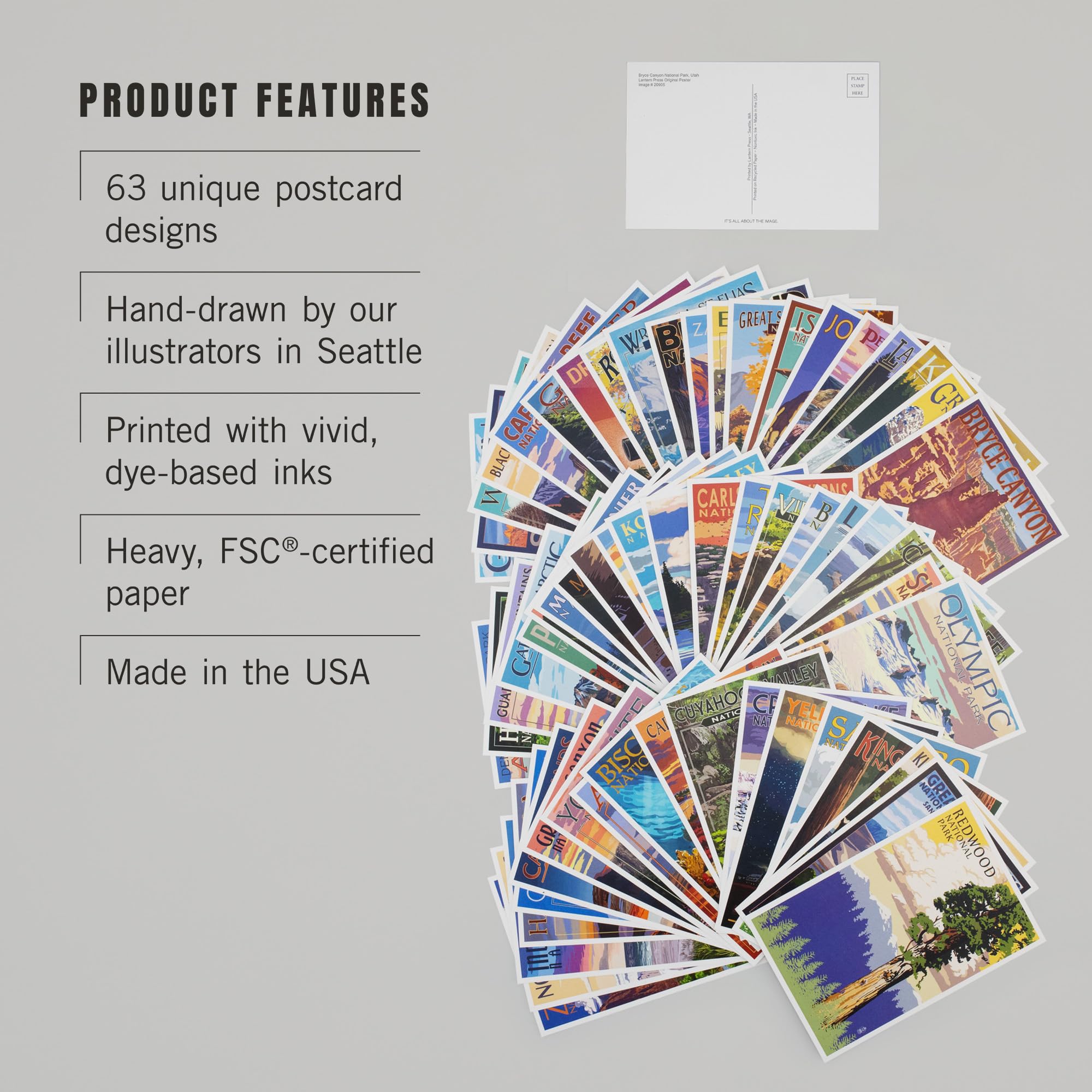Amazon.com: Lantern Press 63 National Parks - Postcard Set of 63