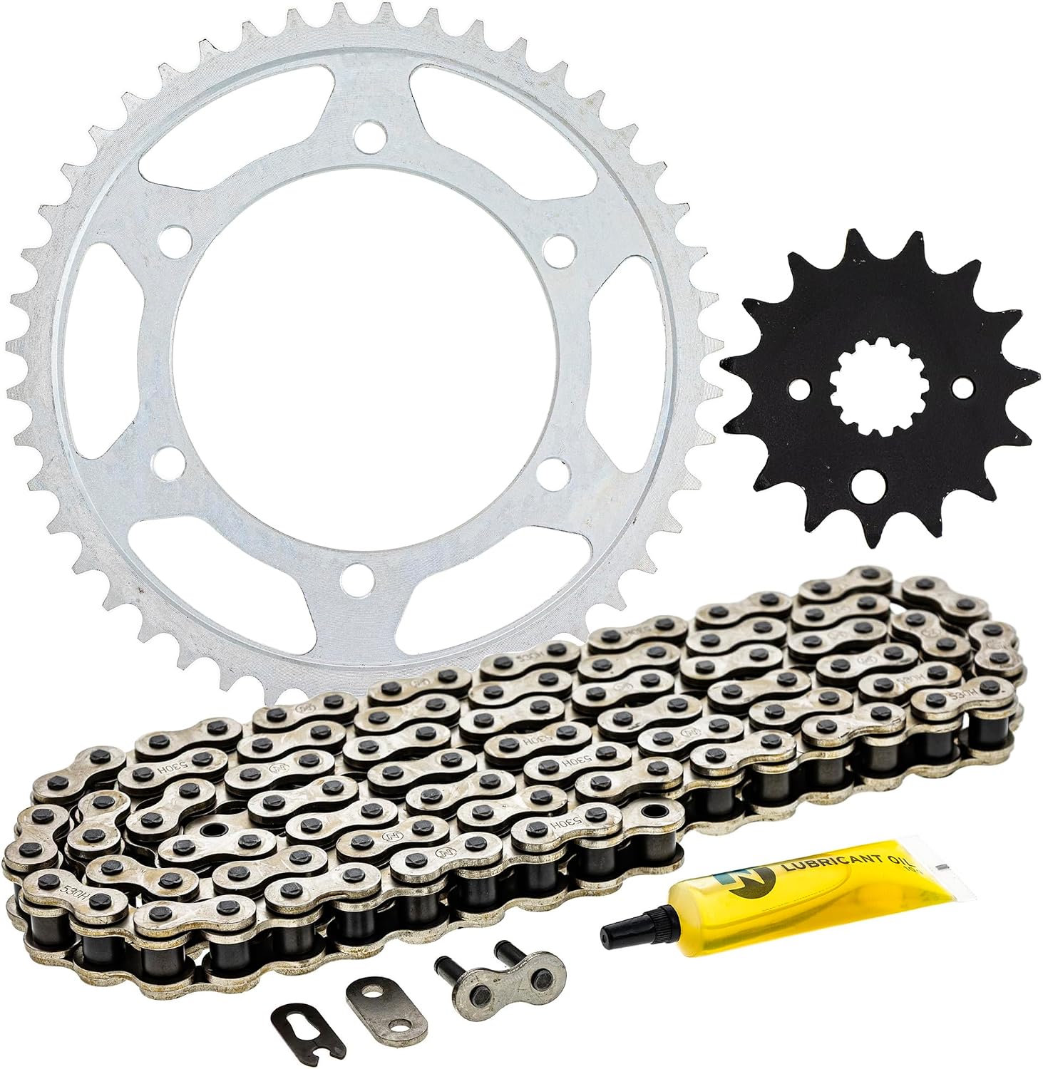 NICHE Drive Sprocket Chain Combo for Yamaha YZF600R Front 15 Rear 47 Tooth 530HZ Standard 108 Links
