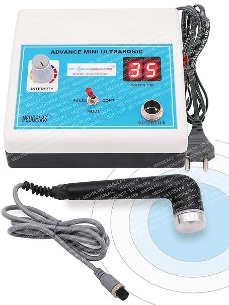 MEDGEARS Ultrasound Machine Portable Ultrasound Physiotherapy Machine Mini Ultrasound Physiotherapy for All Pain Relief Pocket Device with One Year Warranty