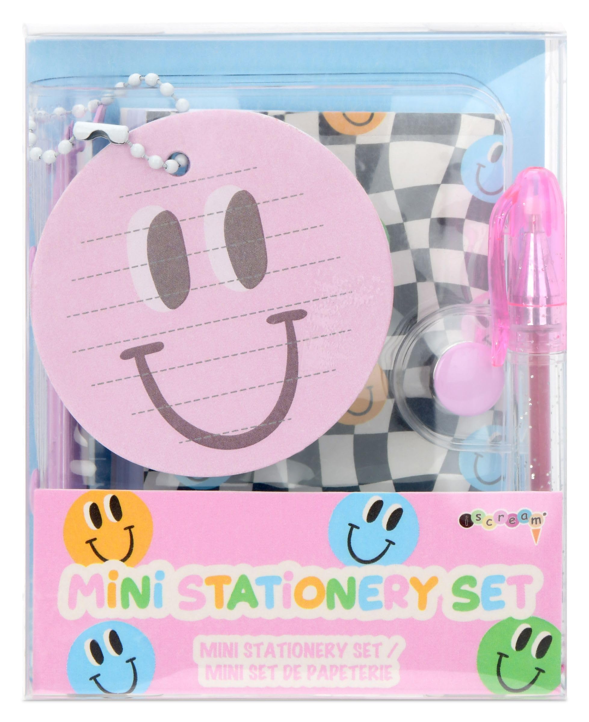 iscreamiscream Mini Boxed Memo Set with Die Cut Sticky Note Pad, Mini Gel Pen and Mini - Good Times