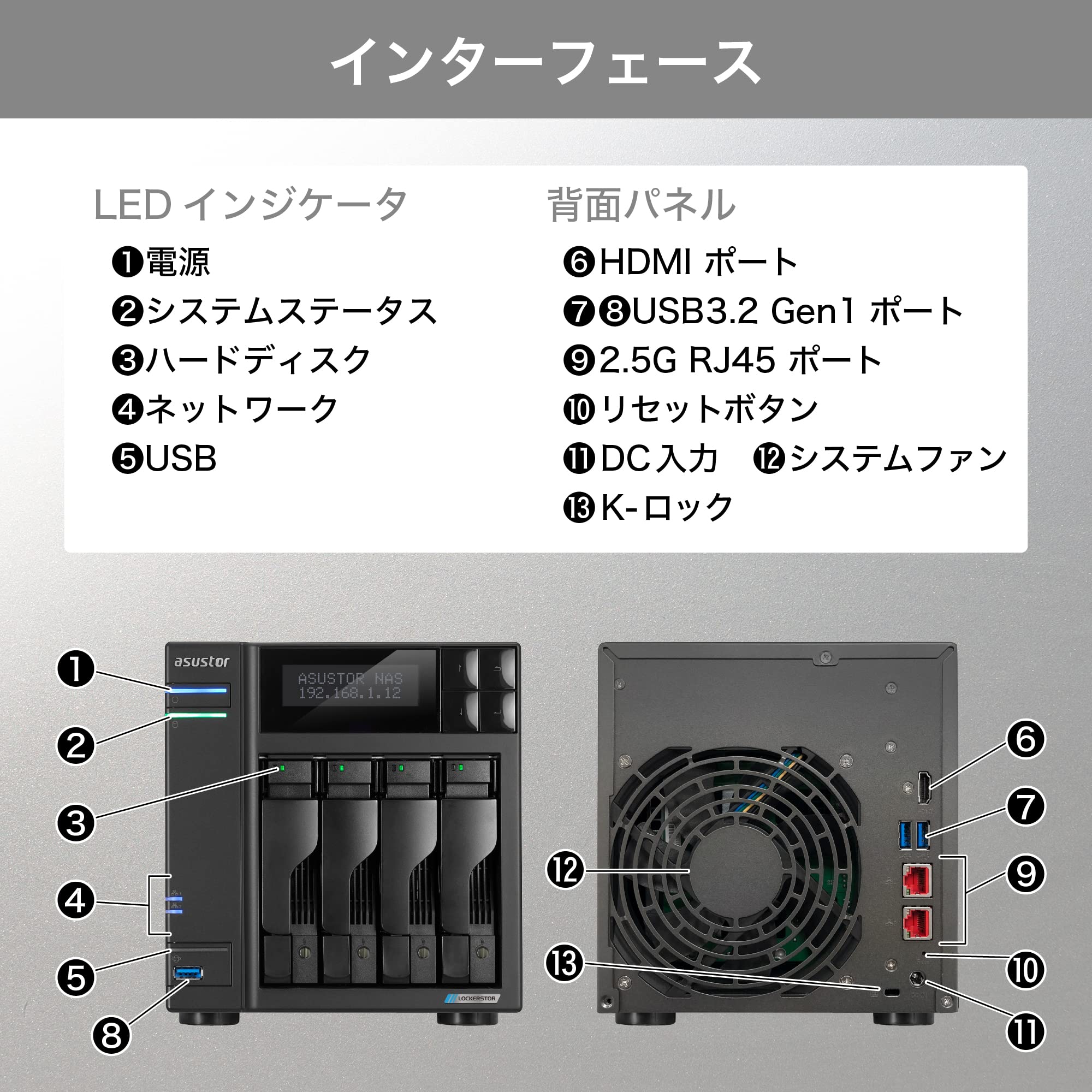 Amazon.co.jp: NAS キット 4ベイ スマホ タブレット PC 対応 3年保証