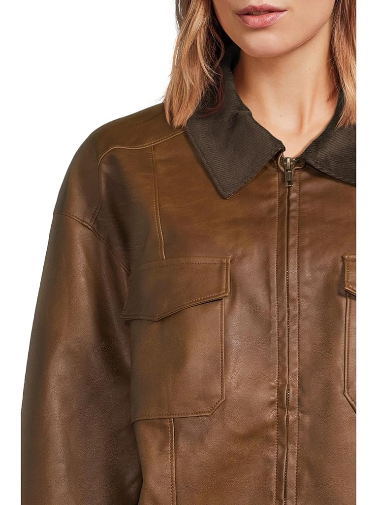 Brown Show Me Your Mumu Maverick Bomber Jacket