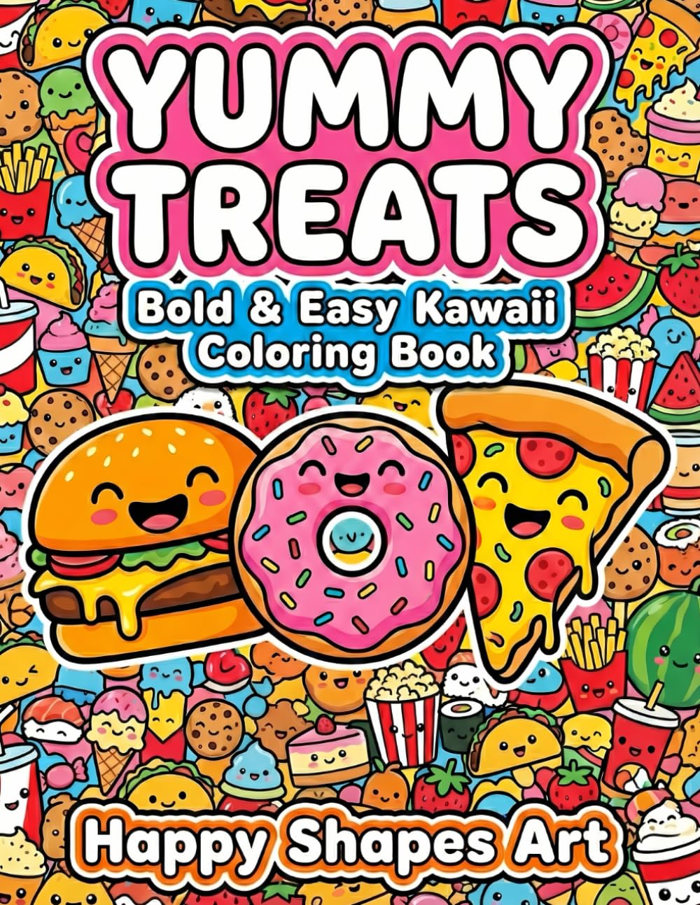 Yummy Treats: Bold & Easy Kawaii Coloring Book