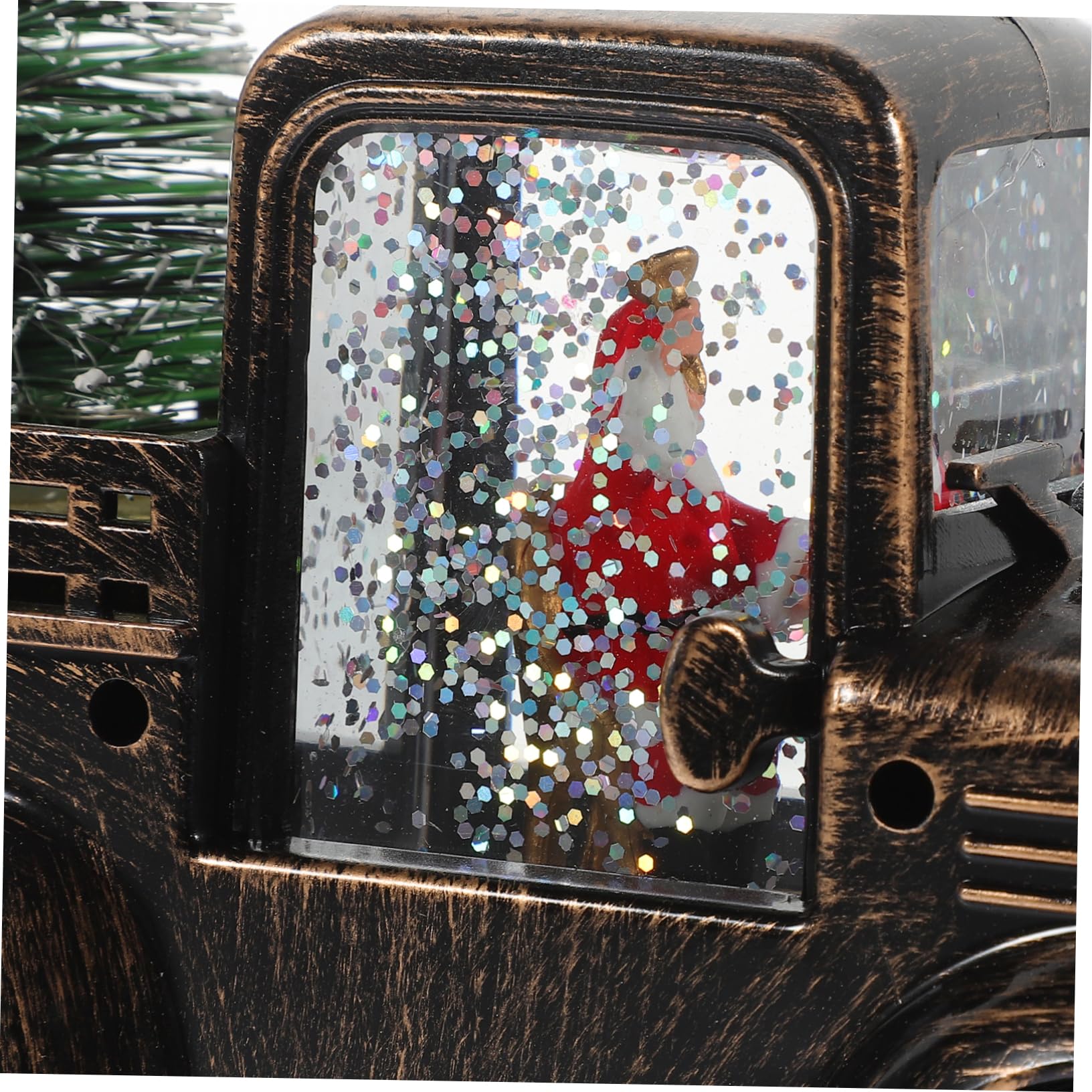 Mini Decorazione Di Babbo Natale A Forma Di Trattore Statua Di Natale Luminosa Per Bambini E Bambine Da Tavolo Con Paillettes Decorazioni Natalizie