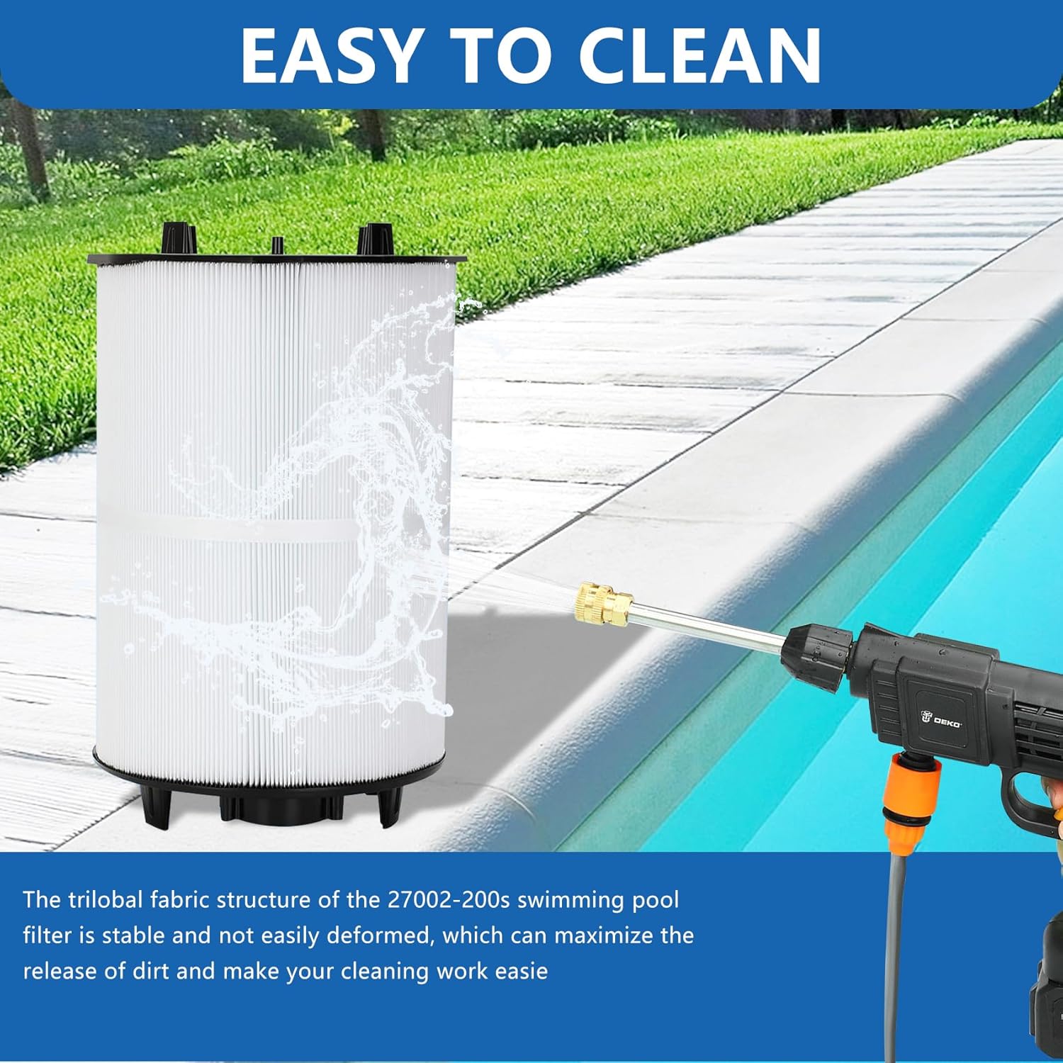 27002-0200S Pool Filter Cartridges Compatible with pentair sta-rite 27002-0200S Pool Filter System 2 Modular Media Pool and PLM200 D.E. Filter,200 sq.ft D.E. Filter with 24800-0121 Air Bleed Assembly - Image 7