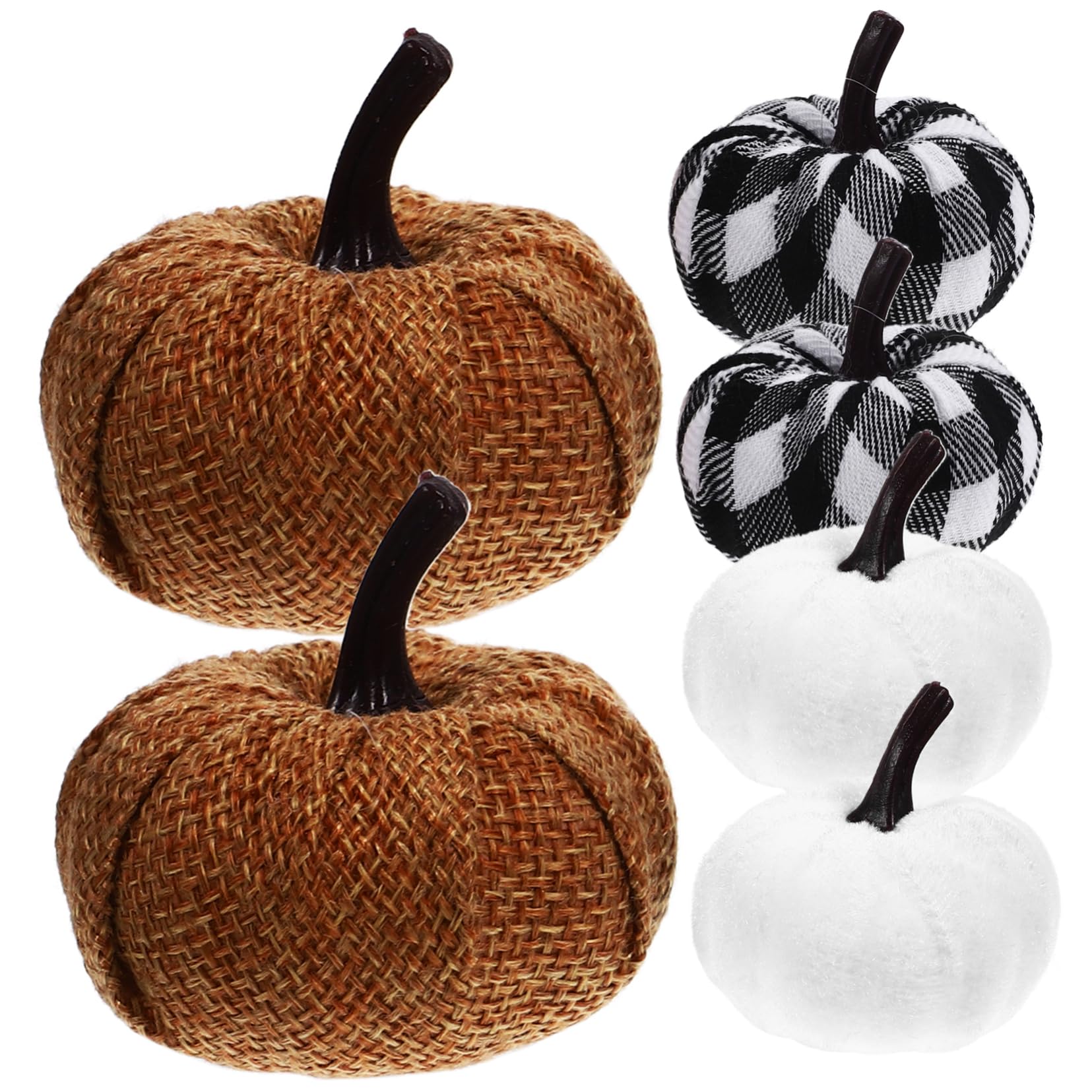 Didiseaon 5 Set Decorazione Di Zucca in Tessuto Simulato Luce Di Zucca Decorazioni Dell'albero Di Halloween Zucche in Tessuto Espanso Zucche Del Ringraziamento Stoffa 6 Pezzi*5