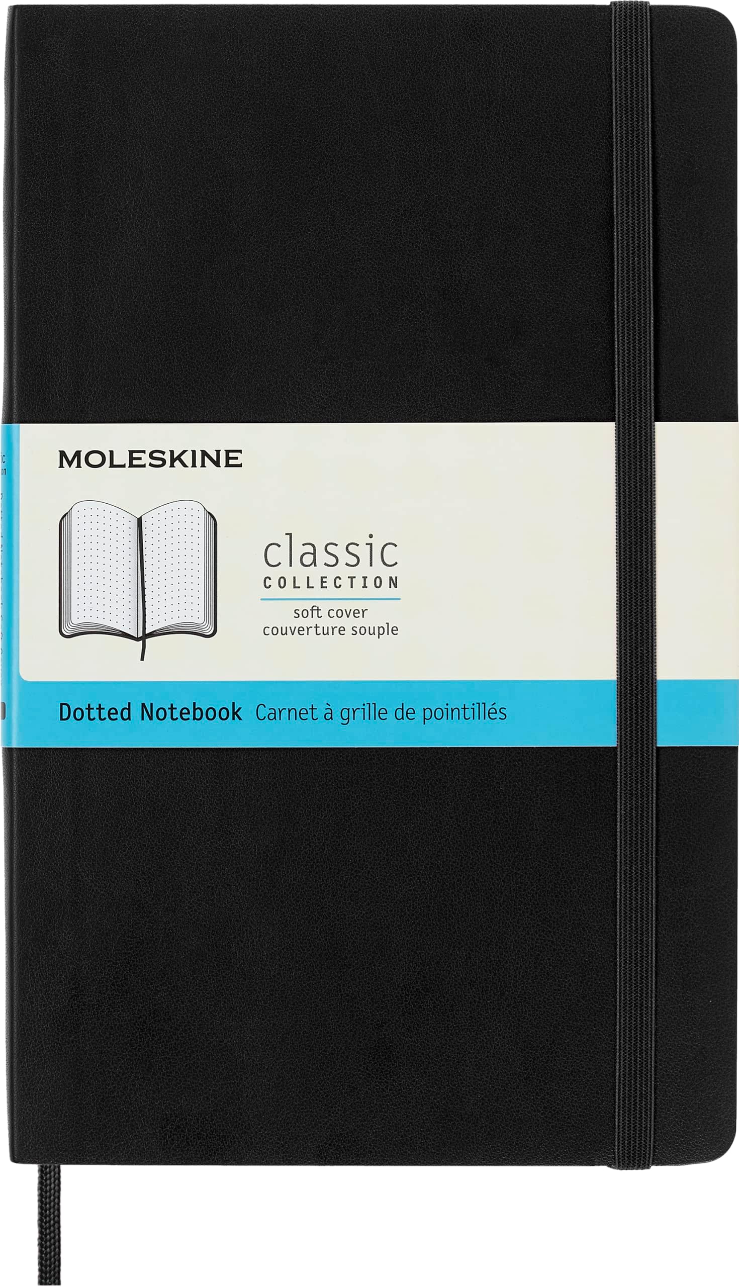 Moleskine Classic Dotted Paper Notebook, Soft Cover and Elastic Closure