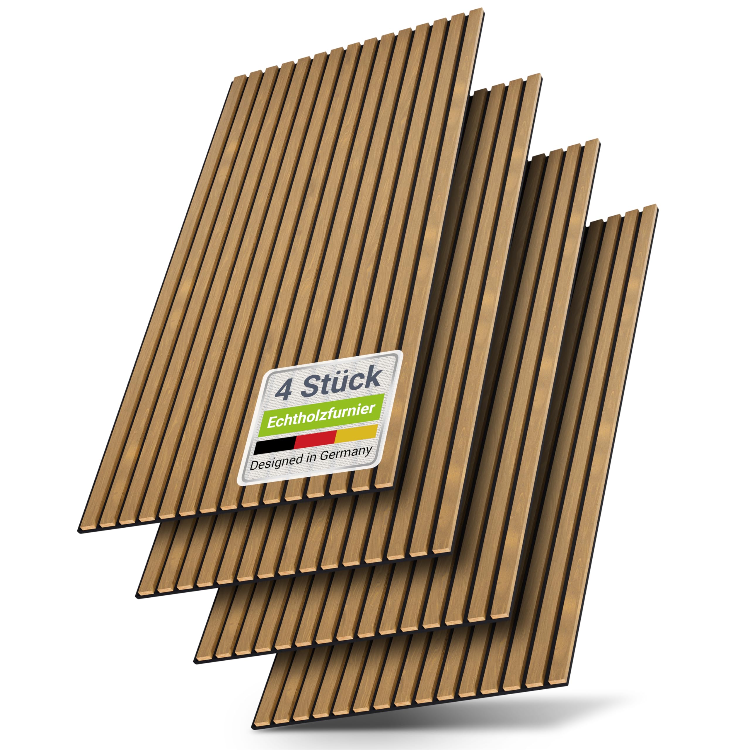 Juskys Wandpaneele Akustik 4er Set 2,88 qm - 120x60 cm