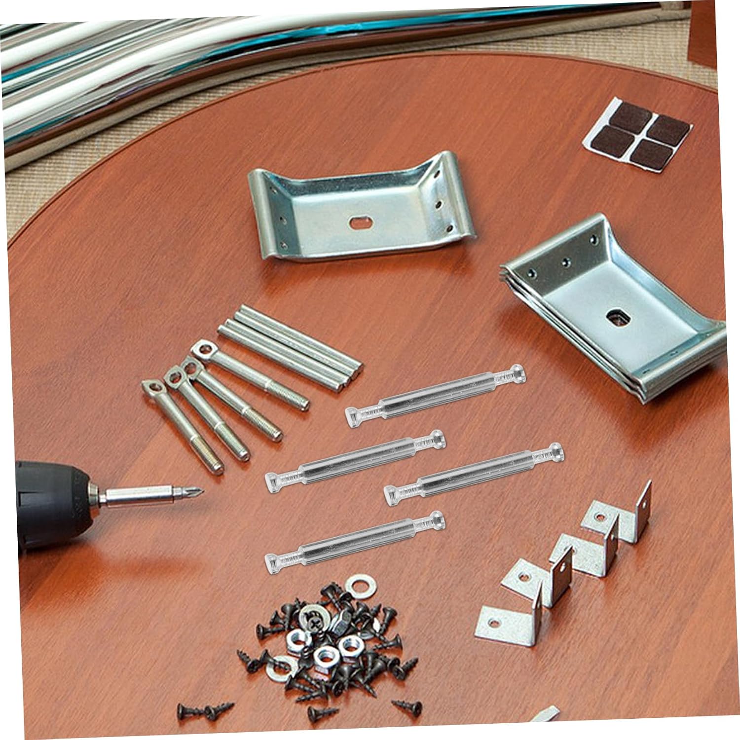 10sets Furniture Assembly Essential of Double-Ended Screw Connectors Eccentric Wheel Fasteners Nuts for Cabinets