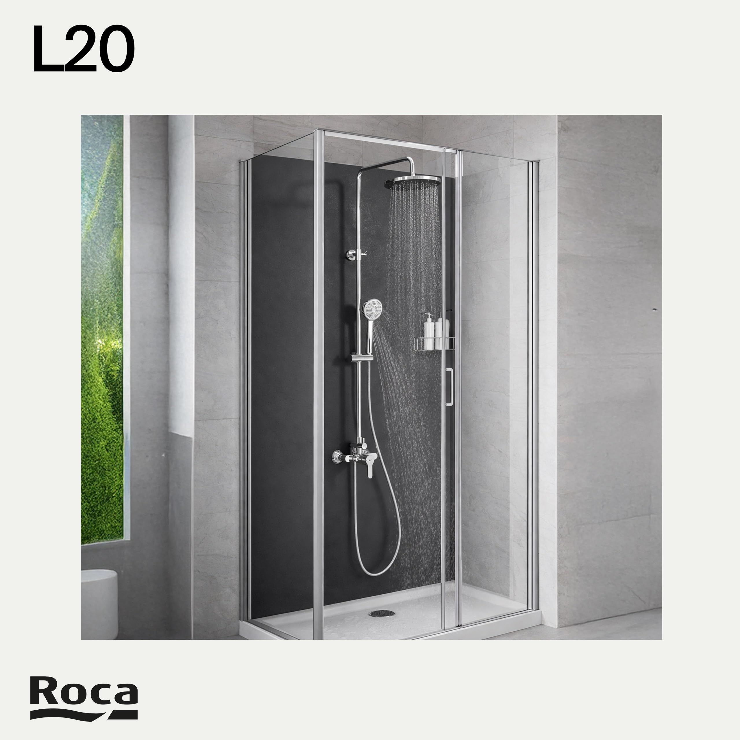 ROCA A5A9709C00 L20 Columna de Ducha Telescópica Monomando Cromo