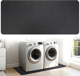 TOBWOLF Beidseitig Rutschfest Antirutschmatte Waschmaschine, Extra-Große 68.5 x 160 CM, Geräusche Reduzieren & Wasserdicht Antivibrationsmatte für Zuhause, Geeignet für Zwei Geräte Gleichzeitig