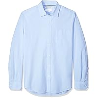 Amazon Essentials Camicia in Popeline a Maniche Lunghe Slim Uomo