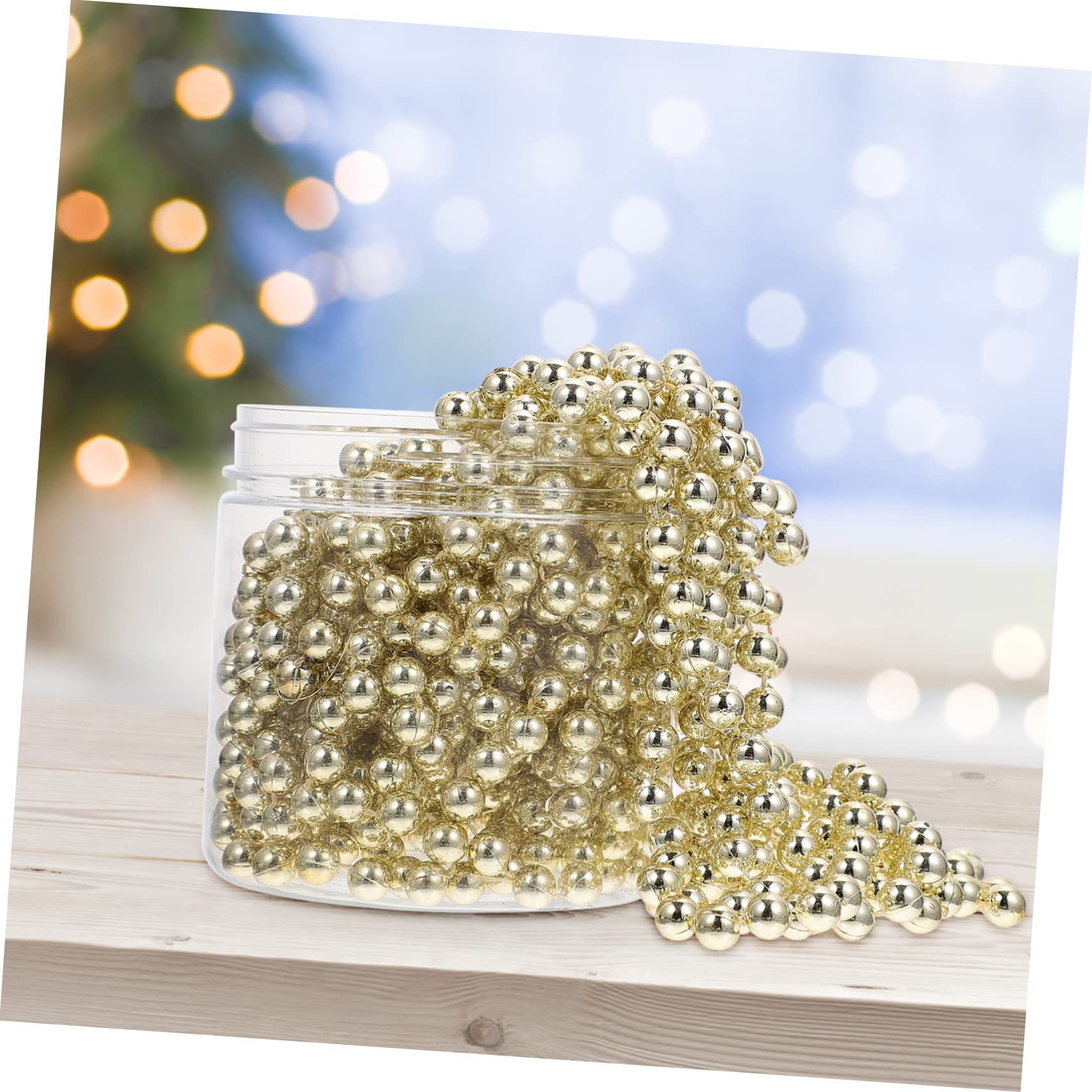 Zerodeko 3pièces Guirlande de Perles de Noël pour Couronne Guirlande Décorative de Perles pour Sapin