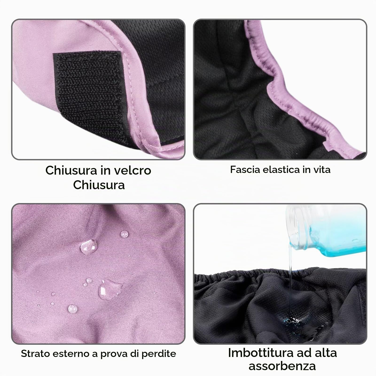 Paw Legend Pannolini per gatti lavabili e riutilizzabili, confezione da 3 XS