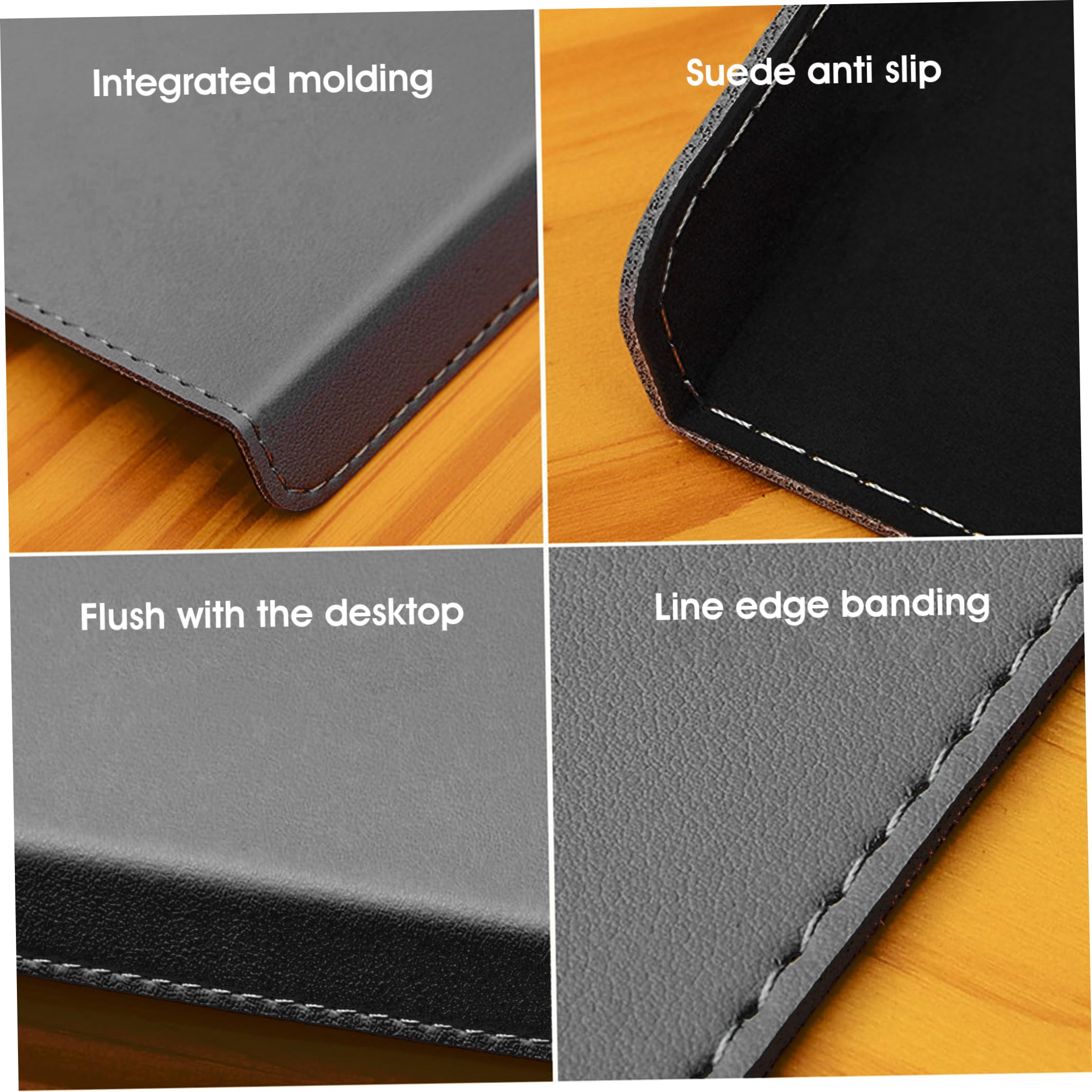 Tapis de protection de bureau pour bureaux en bois 23, 62x11, 81 pouces pour clavier et souris, sous-main avec protecteur bord, tapis bureau antidérapant