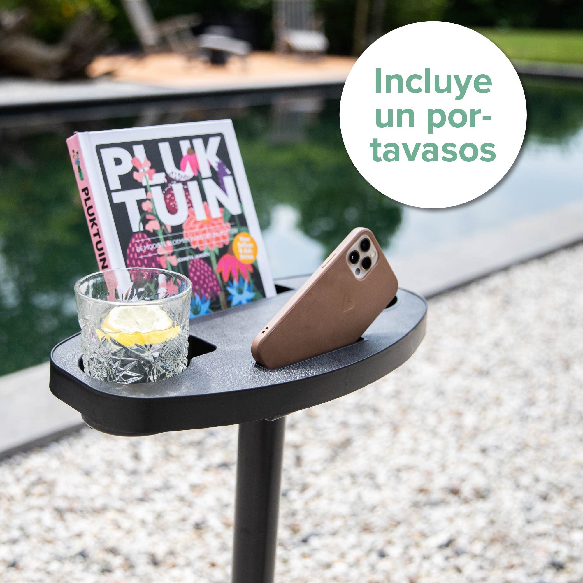 Vita5 Soporte Hamaca Jardin y Mesita Auxiliar - Hamaca 2 Personas de Acero Duradero Carga 205kg – Estructura de Hamacas para Interior y Exterior - Montaje sin Herramientas