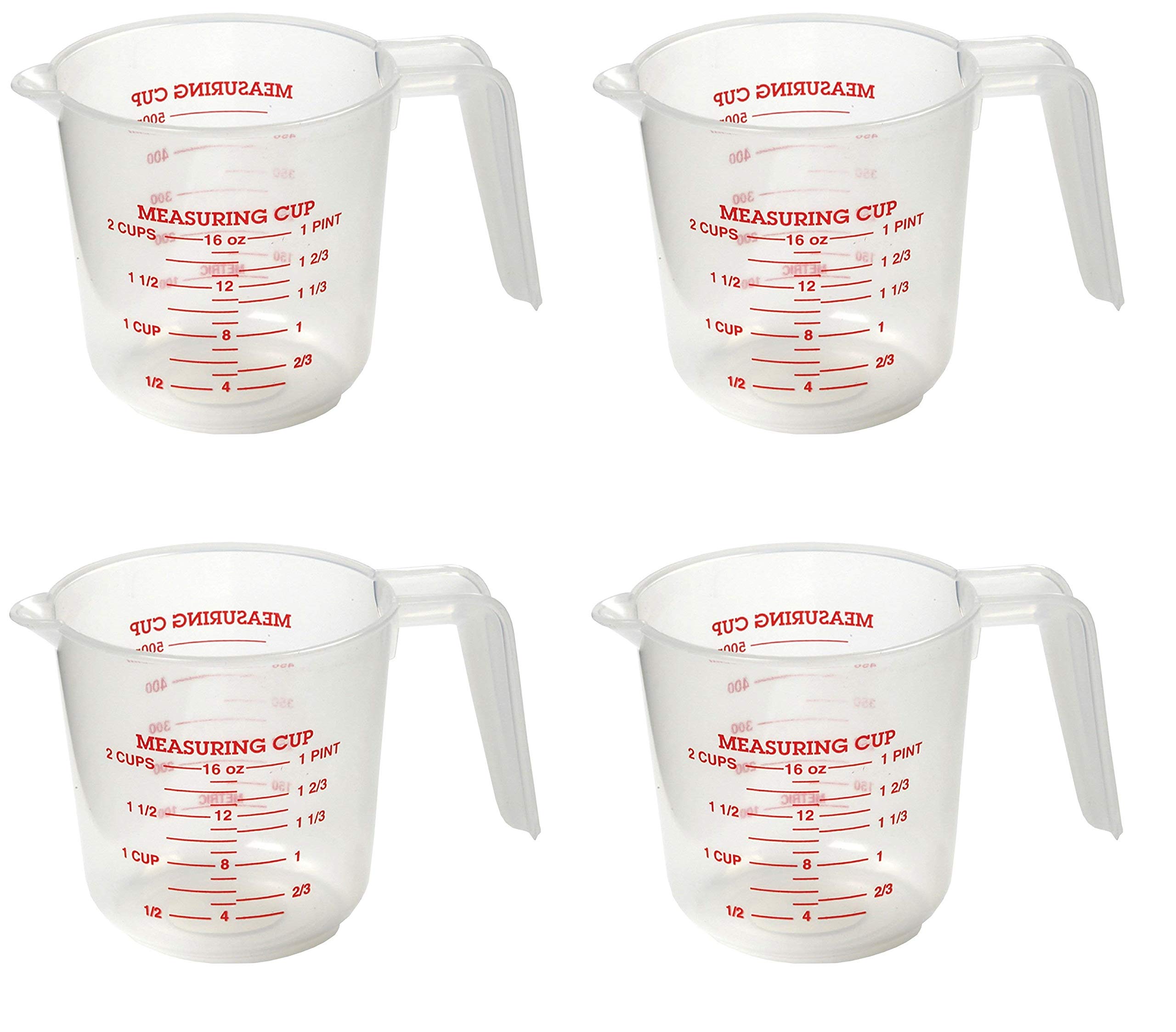 Norpro 2-Cup Plastic Measuring Cup (4-PACK)