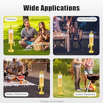 Amazon.com | 3L Beer Tower Dispenser 100 oz, Clear Beverage