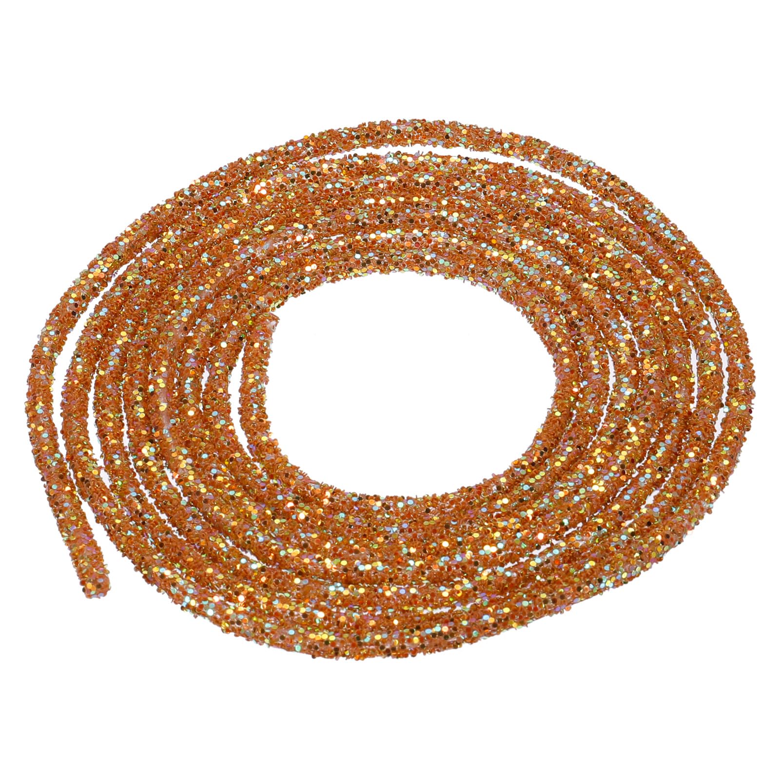 sourcing map 2.5 Yard 6mm Glitter Sequins Rope Sequins Rhinestone Tube Cord for DIY Wedding Dresses Costume Clothing Shoes Jewelry Accessory Brown Colorful