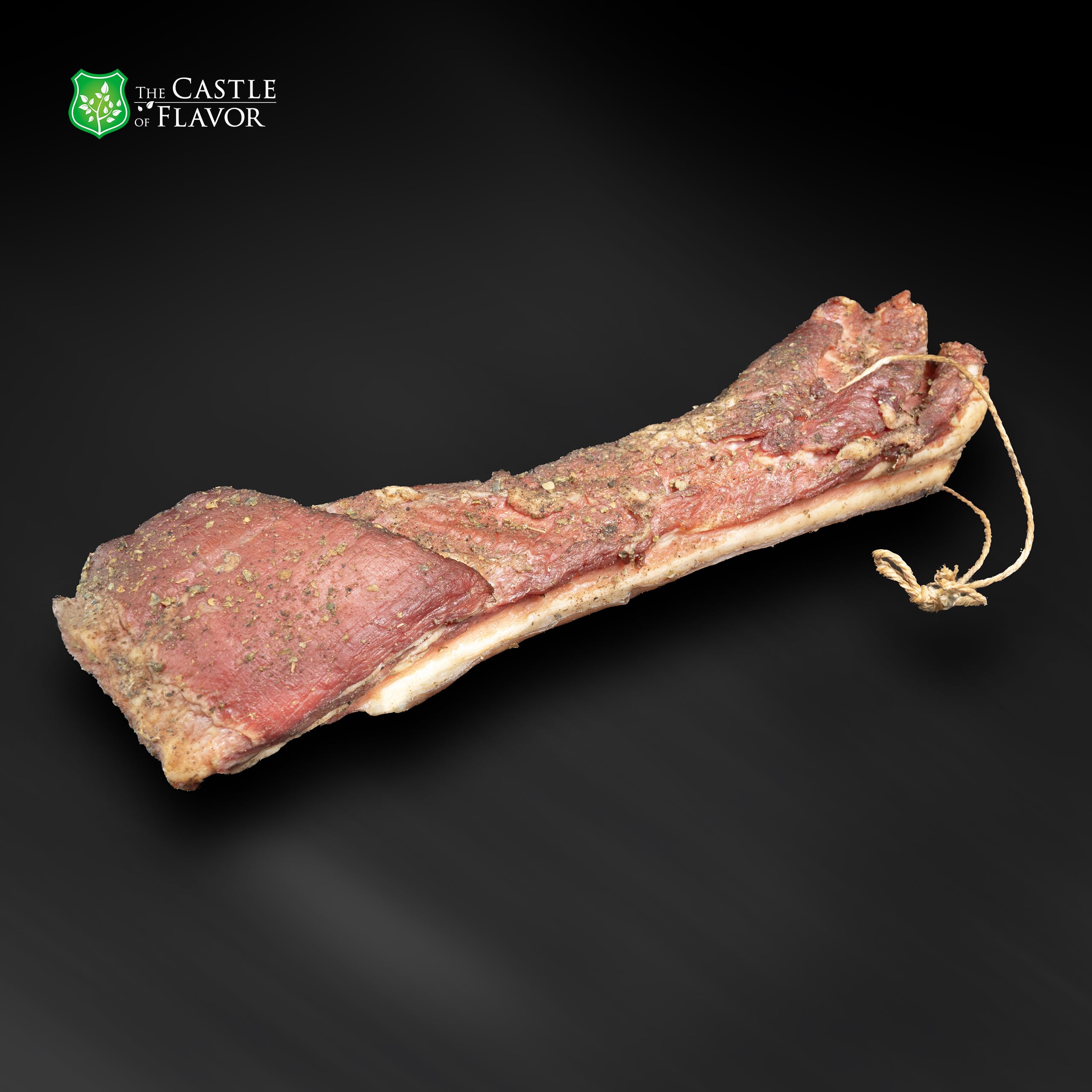 Geräucherter Speck – traditionell geräuchert und mit Kräutern verfeinert- Wurstwaren 400g - Trockenwurst - Rohwurst - Dauerwurst am Stück - Trockenfleisch - getrocknete Wurst Snack
