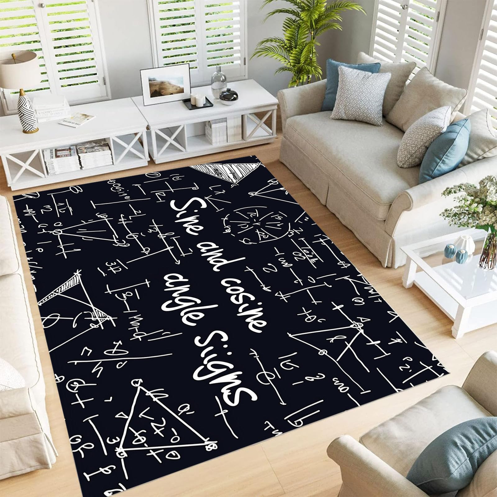 Tapis lavable anti-tache idéal pour le salon et la chambre