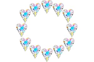 12-Piece Heart-Shaped Suncatcher Crystal Prisms