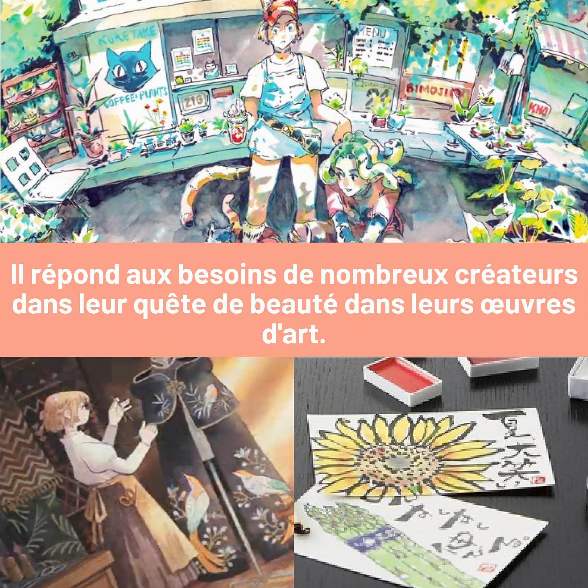 Kuretake GANSAI TAMBI Set de peinture aquarelle 24 couleurs II - Art nouveau, Matériel artistique de qualité professionnelle pour la peinture et le dessin, Non toxique, Fabriqué au Japon