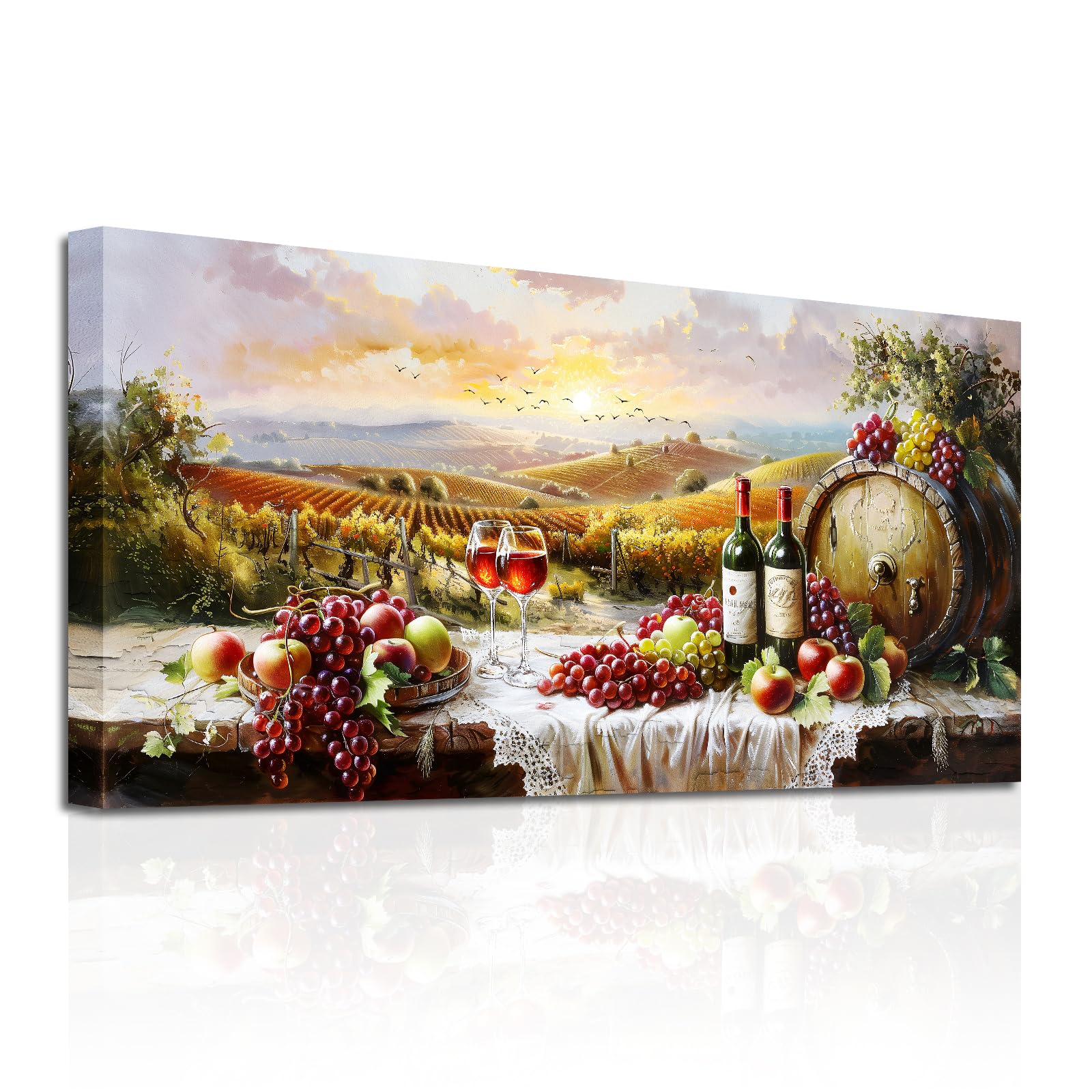 SERIMINO Sztuka ścienna na płótnie, duży naturalny krajobraz, nowoczesny obraz kuchenny, estetyczne dekoracje ścienne vintage do galerii salonu sypialni biura ogrodu korytarza schodów restauracji 61