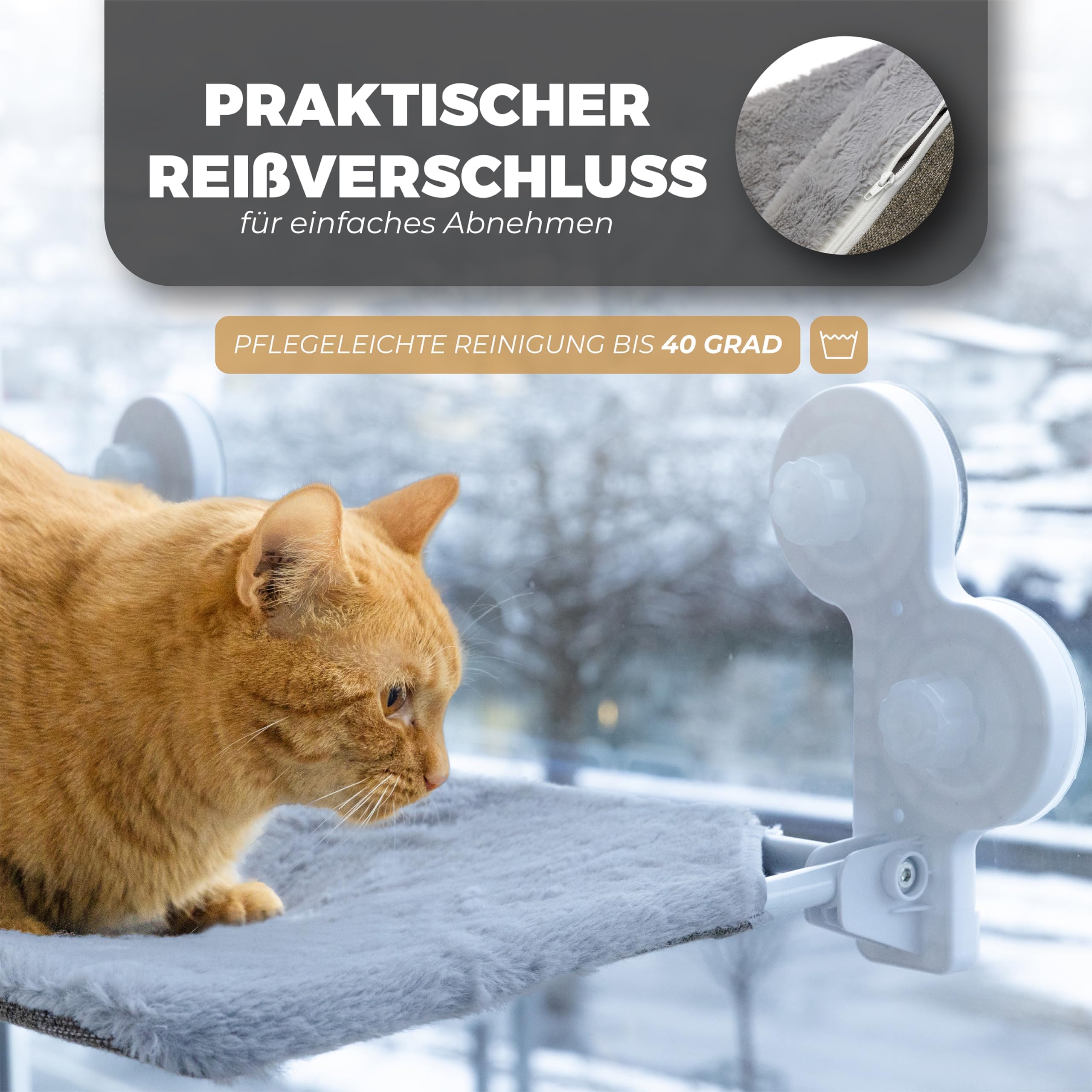 Katzen Fensterliege Hängematte Katze Katzenbett Fenster- KatzenFenster Hängematte für Katzen bis zu 20 kg