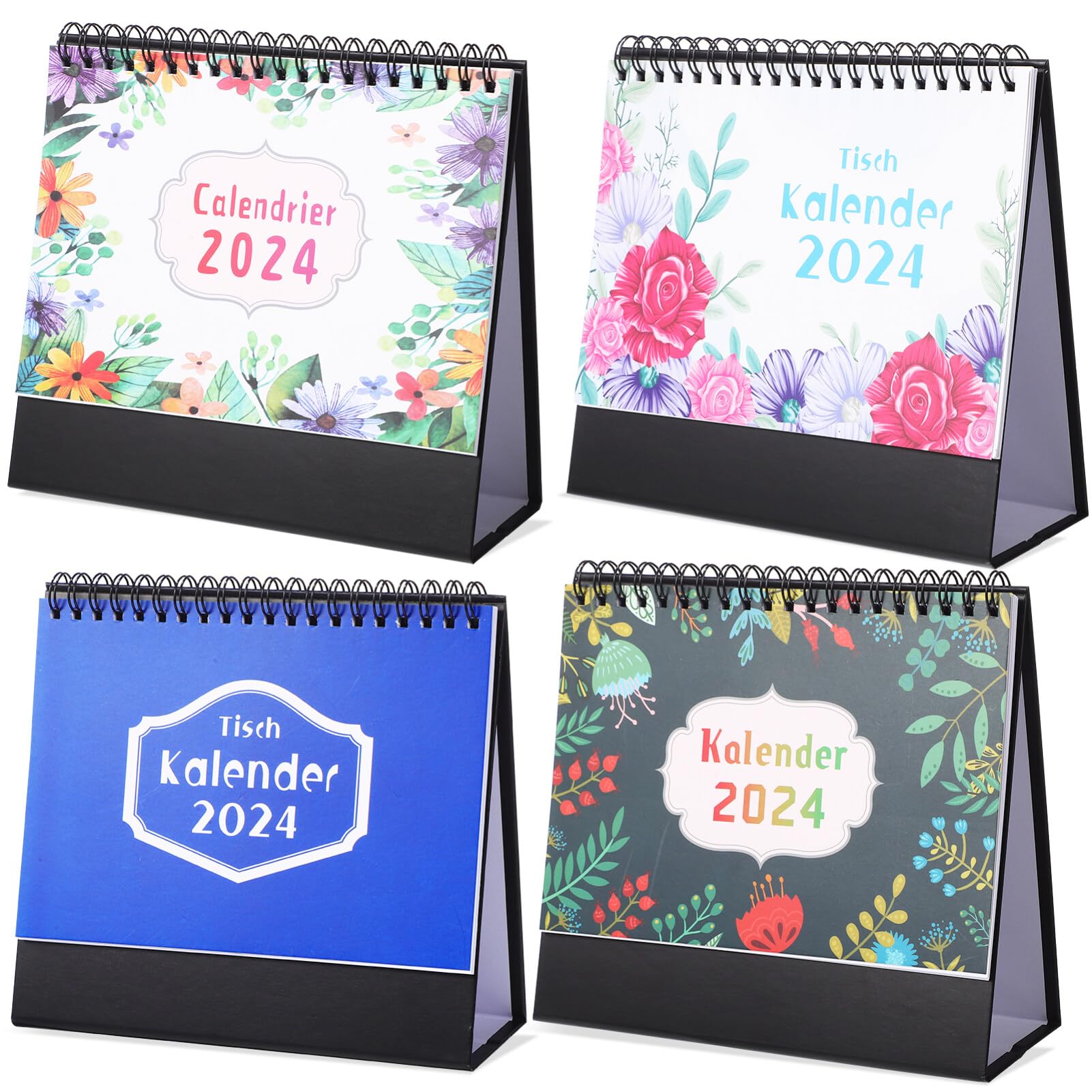 MAGICLULU 4pezzi Calendario da Tavolo Mensile Planner per Casa e Ufficio Decorativo e Organizzatore Spaziale per Scrivanie e Piccoli Ambienti