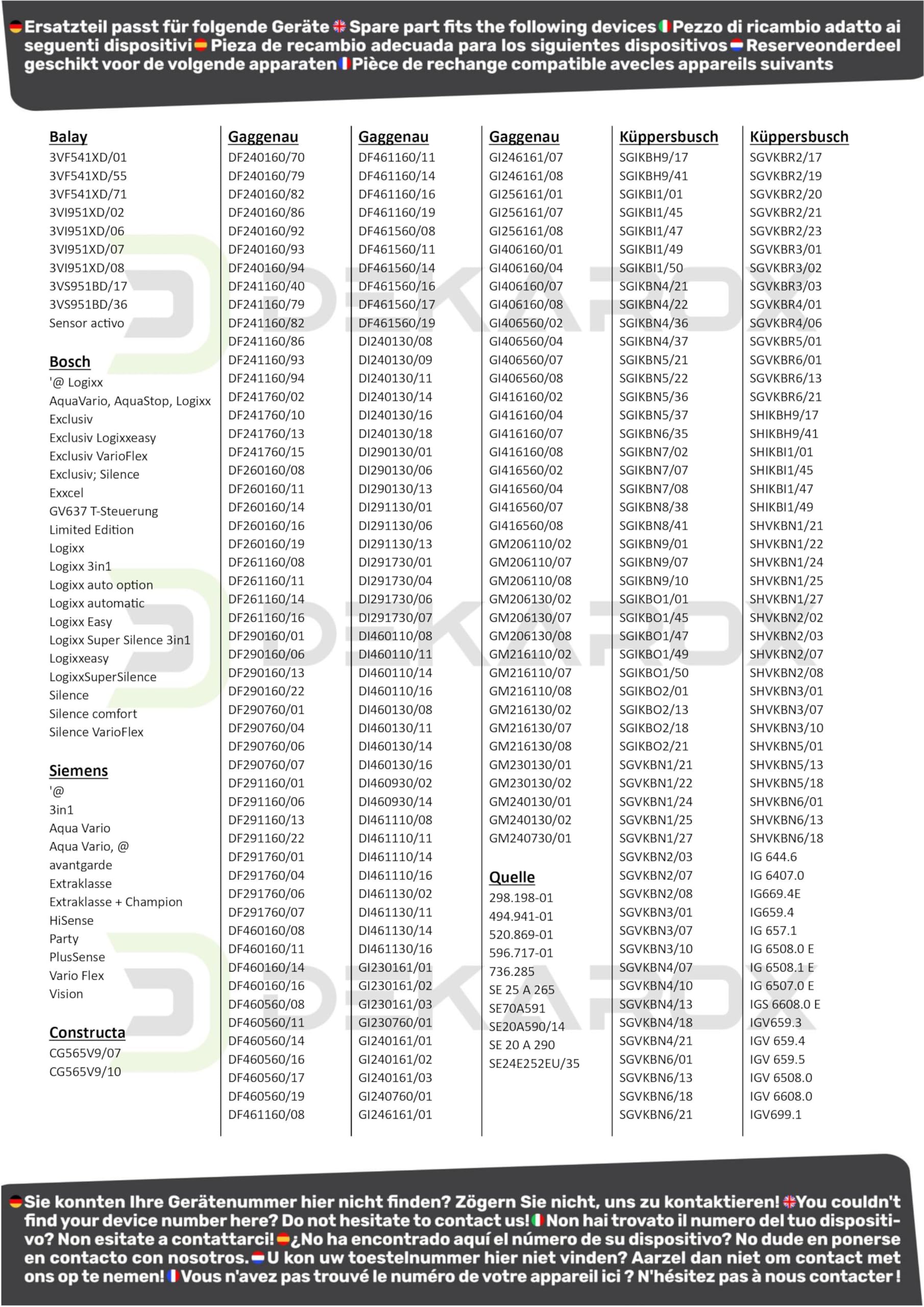 Uchwyt magazynowy zestaw 3 półek górnych do kosza Bosch Siemens Neff 418674 00418674 Privileg 02928612 z wytrzymałego tworzywa sztucznego w kolorze szarym z łatwym montażem do zmywarki do