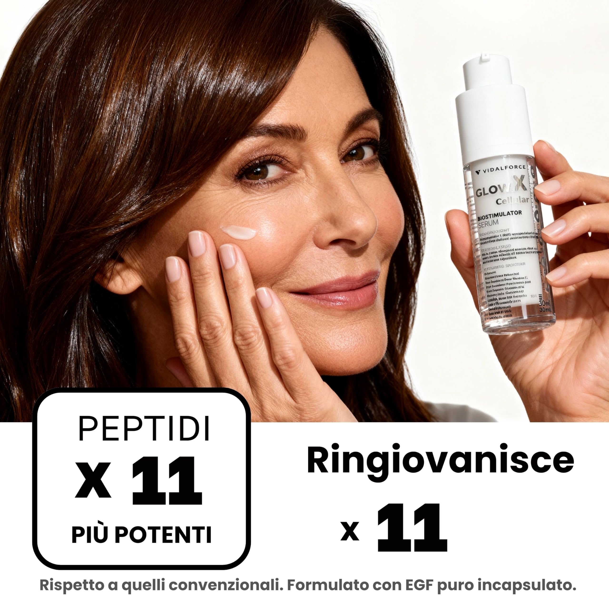 GLOW X Siero Biostimolatore Estremo - Fino all'1.100% in più di Collagene - Il segreto delle stelle di Hollywood I Siero antirughe naturale con 100/100 in Yuka 30ml